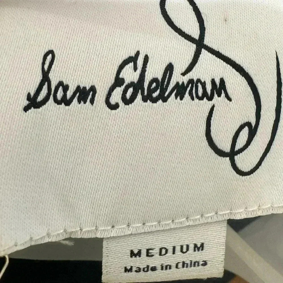 Sam Edelman Black Satin Pleated Dress Size Medium - Picture 4 of 5